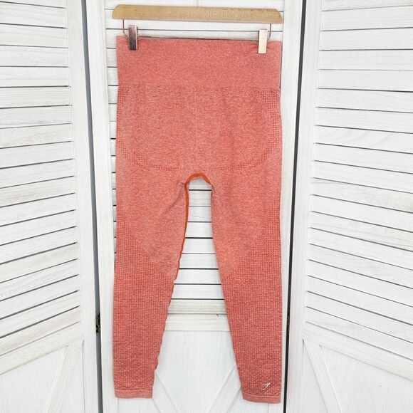 GymShark Vital 2.0 Seamless Leggings Chili Red Marled Medium - Picture 9 of 13